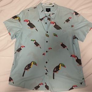 American Eagle Outfitters Men’s XL Button Down Short Sleeve - Tuscan Print